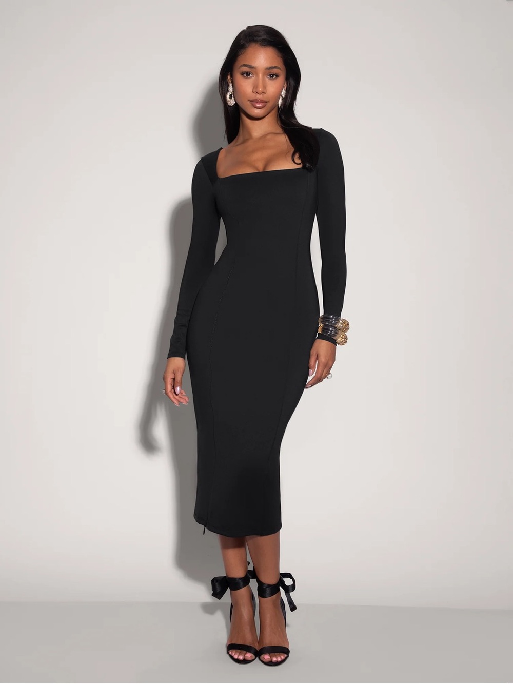 NEW TA3 Squarey Long Sleeve Dress Size L